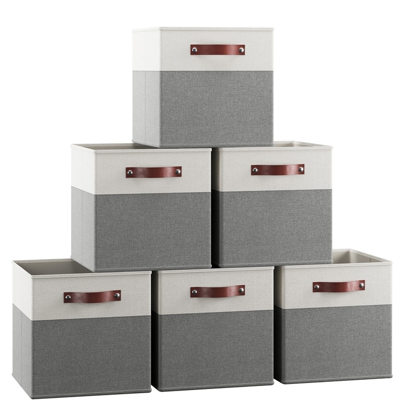 https://ak1.ostkcdn.com/images/products/is/images/direct/4ec9c4fb84075a7032f6248f36dfe76493d6e55f/Foldable-Collapsible-Storage-Box-Bins-Linen-Fabric-Shelf-Basket-Cube-Organizer-with-Leather-Handles---Set-of-6---13-x-13-x-13.jpg
