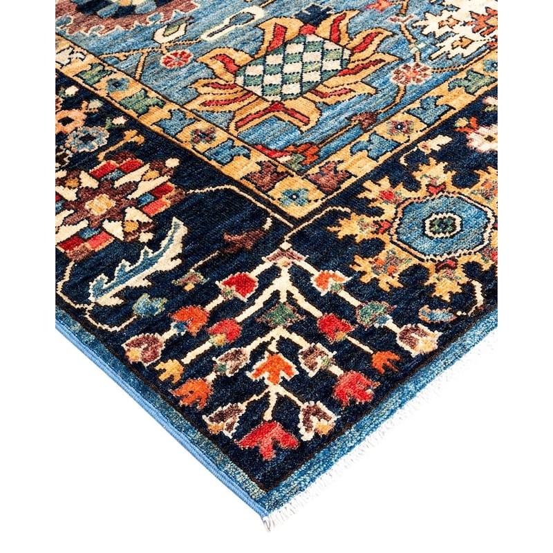 Serapi One-of-a-Kind Hand-Knotted Area Rug - Light Blue, 8' 0" x 9' 8" - 8' 0" x 9' 8"
