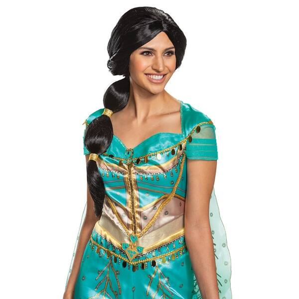 Shop Womens Disney Princess Jasmine Black Ponytail Wig Standard One Size Overstock 29115182