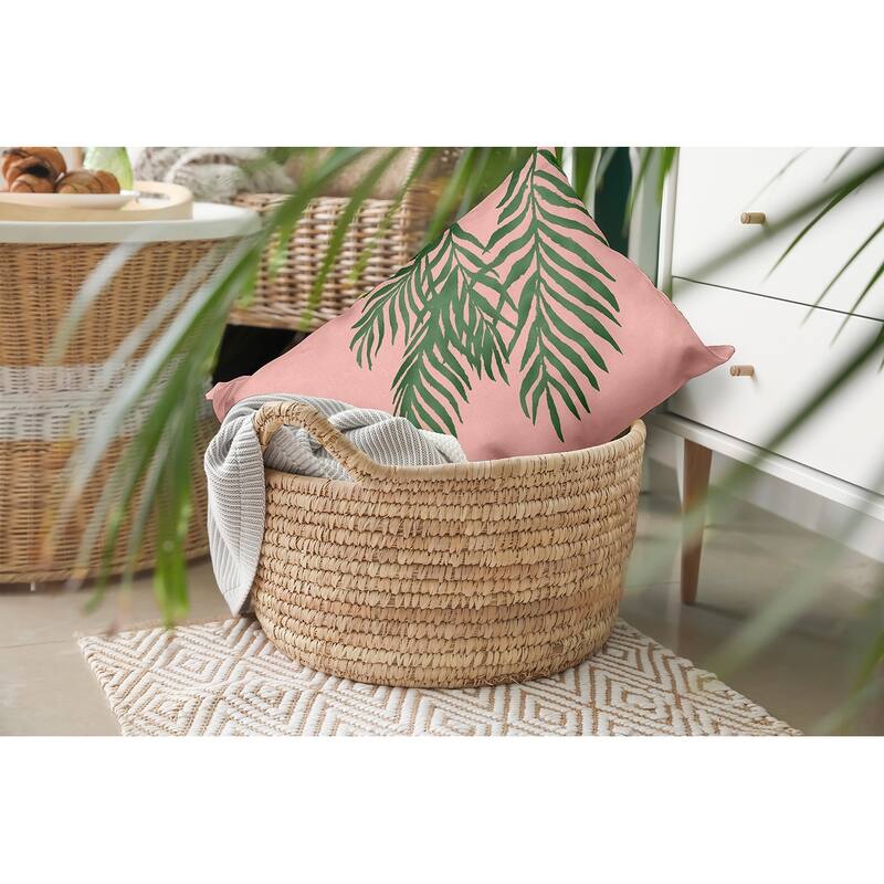 Blowing Palm Fronds Decorative Throw Pillow
