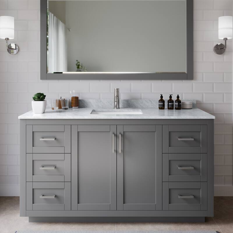 Wyndham Collection Miranda 60" Free Standing Single Basin Vanity Set