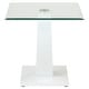 preview thumbnail 4 of 7, Cres Contemporary 24-inch Glasstop End Table by Furniture of America