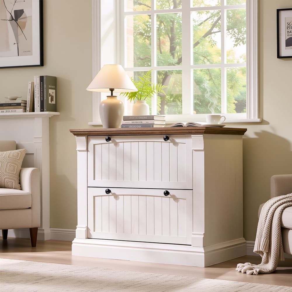 Rustic Wood File Cabinet , Filing Cabinet for Home Office, Living Room