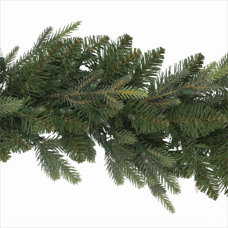 Puleo International 9 ft. x 10" Pre-Lit Balsam Fir Garland - Green - 9.8