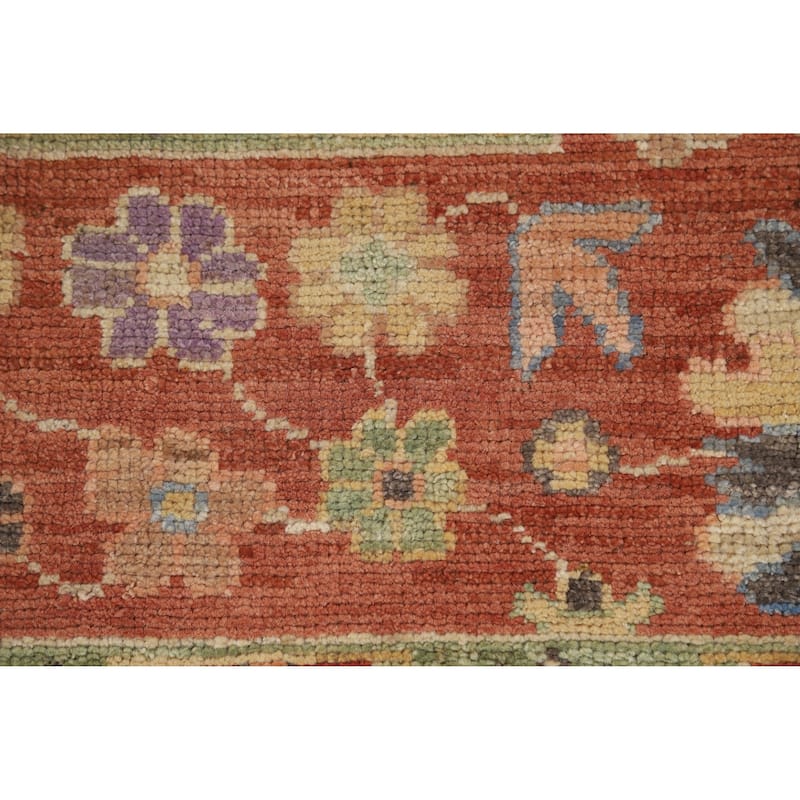 Hand Knotted Oriental 100% Wool Carpet Transitional All-Over Greys & Charcoal Oushak Area Rug - 12' 3'' X 9' 4''