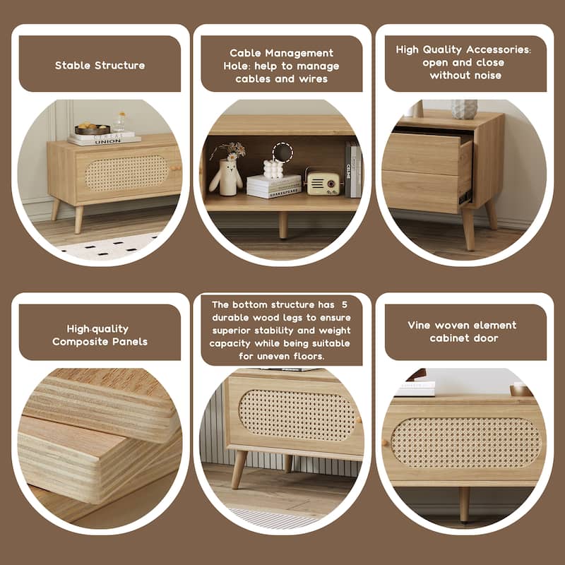 Modern Farmhouse TV Stand for TVs up to 80''