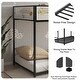 preview thumbnail 4 of 5, Twin Twin Bunk Bed Metal with Mesh Guard Rail and Stable Ladder