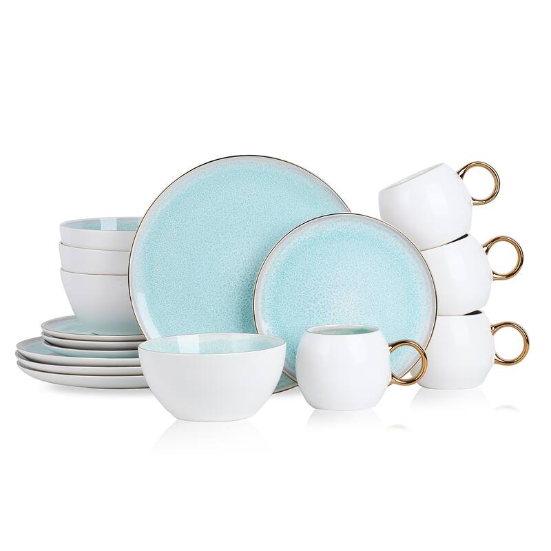 Stone Lain Josephine Porcelain Dinnerware Set - Mint - 16 Piece