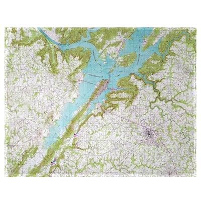 Lake Guntersville, AL Nautical Map Place Mat Set of 4