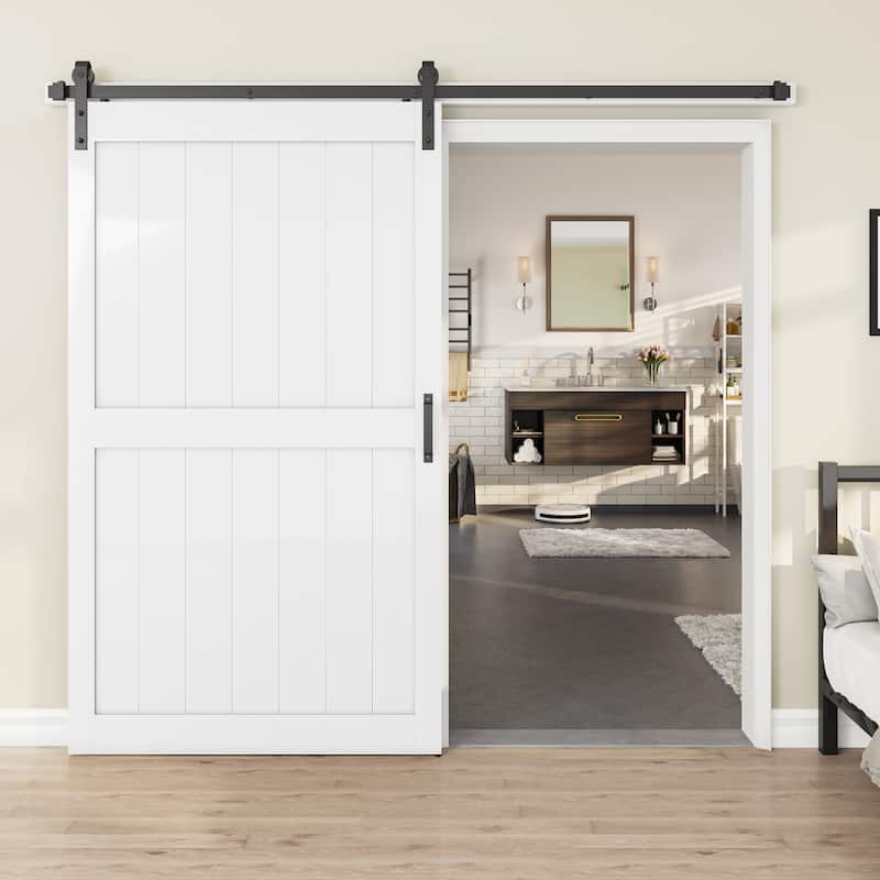 48"X84" Barn Doors with Hardware - 48" - White