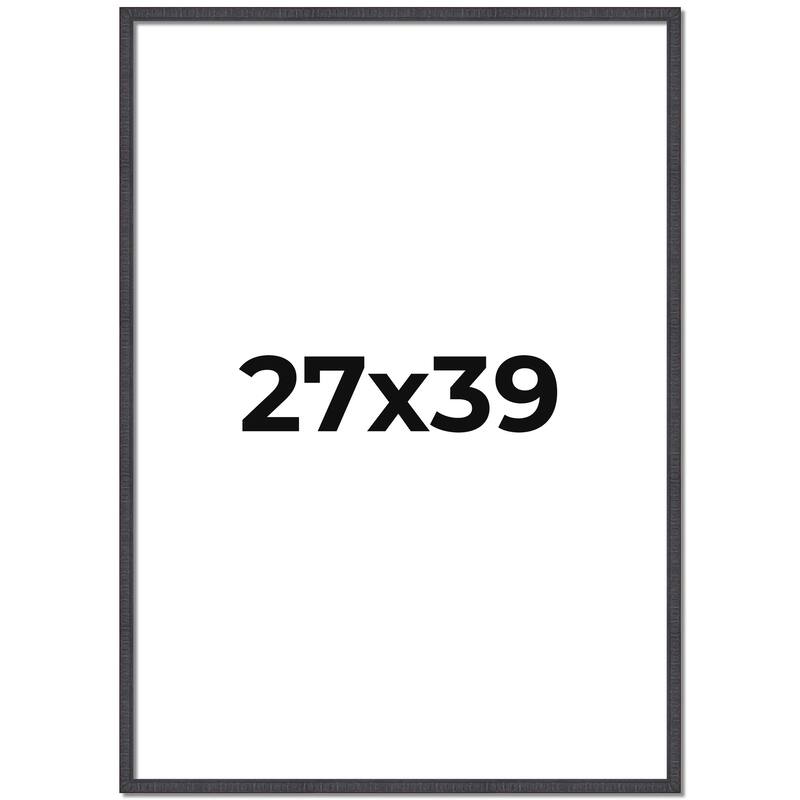 27x39 Frame Brown Solid Wood Picture Frame - Complete Modern Photo
