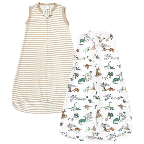 slide 1 of 1, Hudson Baby Cotton Long-Sleeve Wearable Sleeping Bag, Sack, Blanket, Boy Dino World Sleeveless 18-24 Months - Boy Dino World Sleeveless