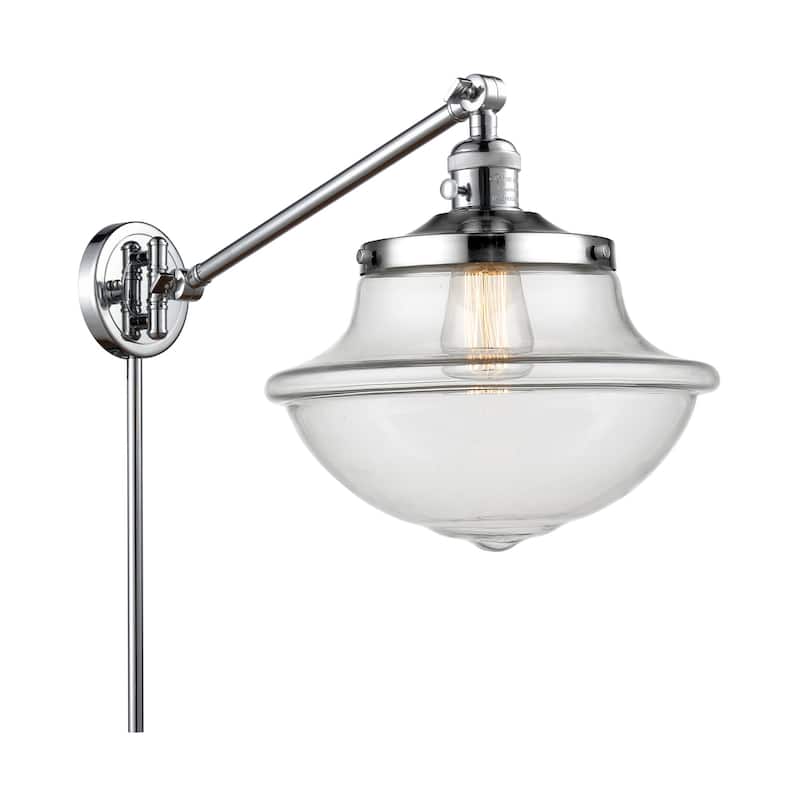 Innovations Lighting Large Oxford 13" Tall Bathroom Sconce - Polished Chrome / Clear