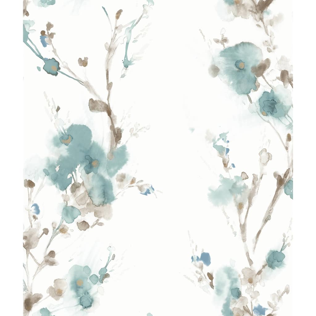 Candice Olson Teal Charm Peel and Stick Wallpaper