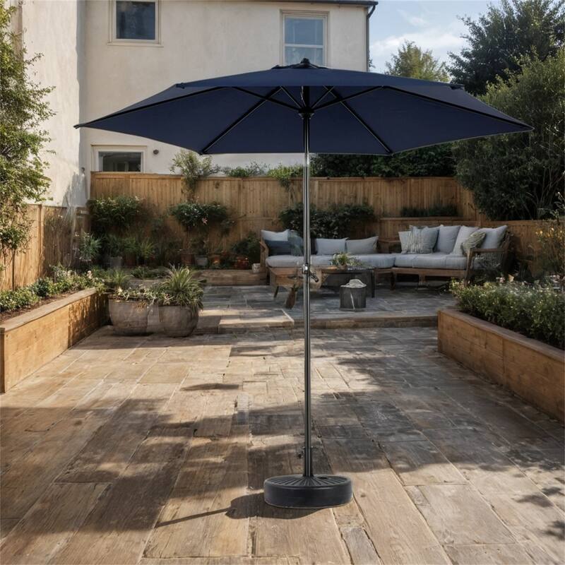 104" Patio Umbrella with Push Button Tilt,6 Ribs and Crank (No Base)