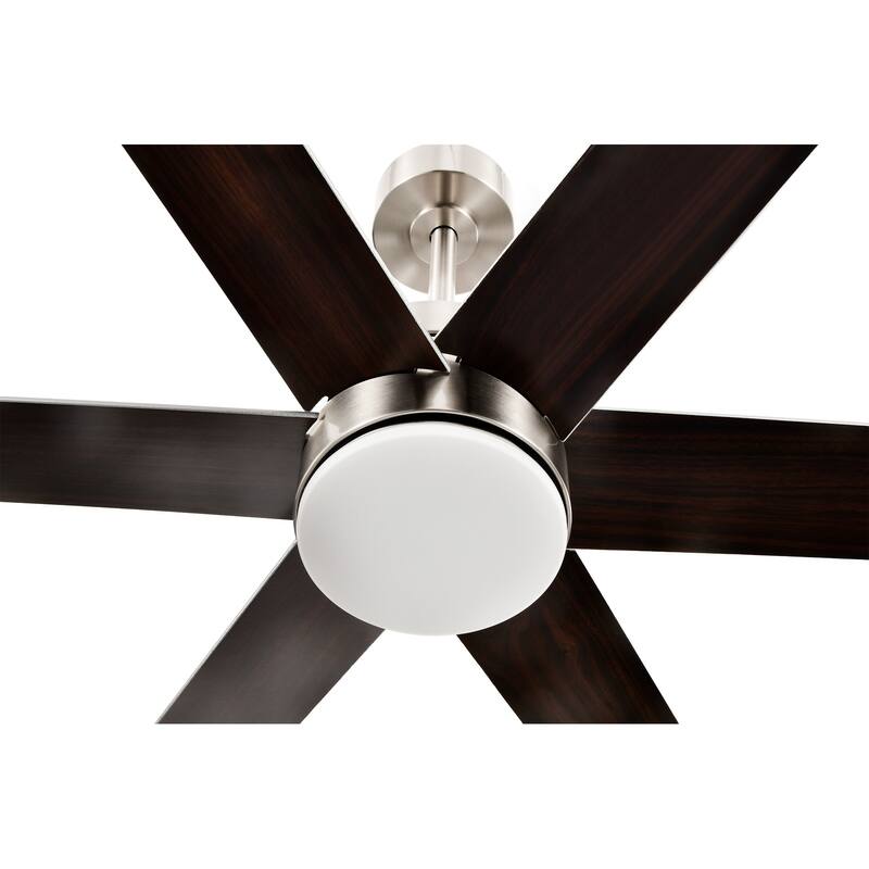 Brushed Nickel 62 in. Integrated LED 6-Speed Color Changing Indoor Ceiling Fan