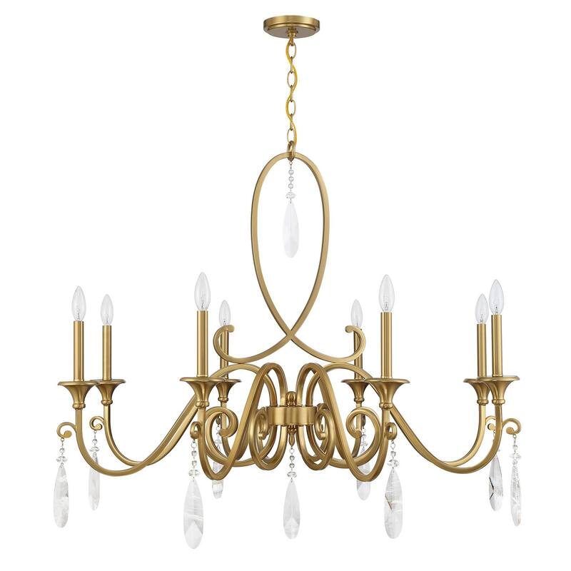 Fairchild 8-Light Chandelier in Warm Brass - Warm Brass
