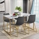preview thumbnail 10 of 9, Silver Orchid Calhoun 5-Piece Dining Set Grey