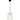 Gray 1-Light Matte Black Mini Pendant