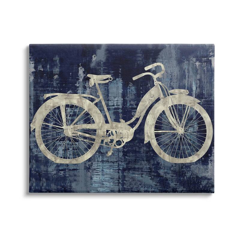 Stupell Rustic Bicycle Brushed Silhouette Canvas Wall Art by Amanda Wade - 40 x 30
