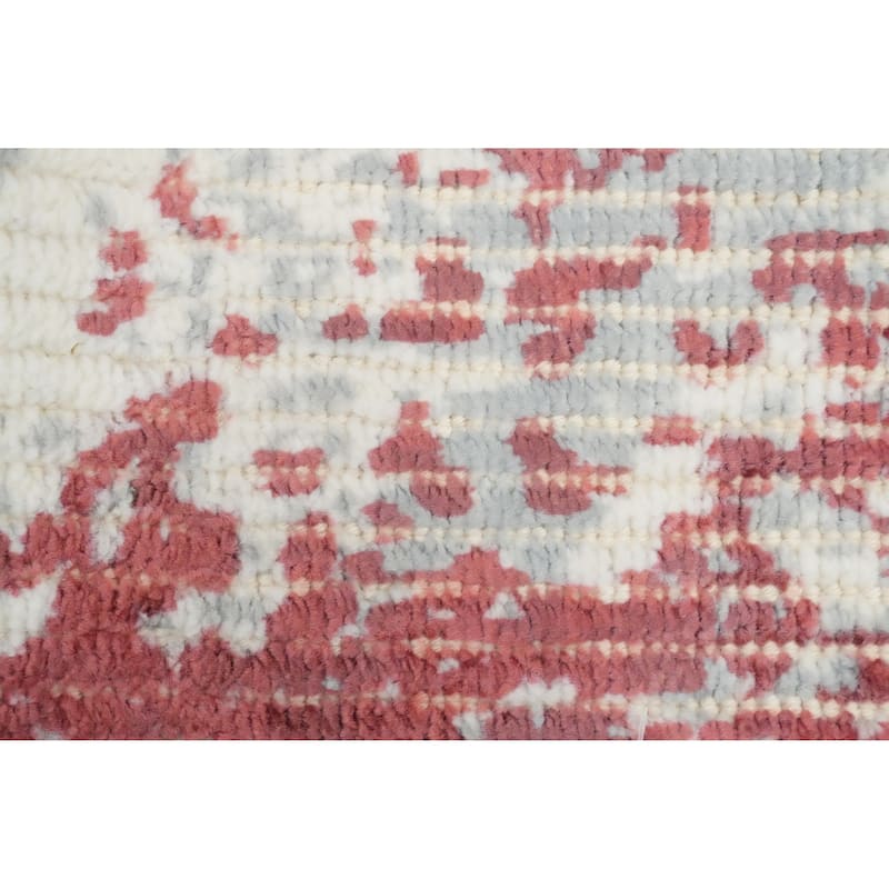 Hand Knotted Oriental Viscose Silk Carpet Modern All-Over Multi-Colored Abstract Area Rug - 4' 0'' X 2' 0''