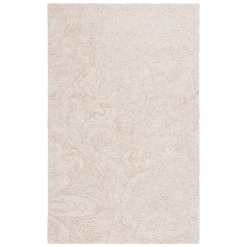 SAFAVIEH Handmade Abstract Calliope Contemporary Wool Rug - 4' x 6' - Beige/Ivory