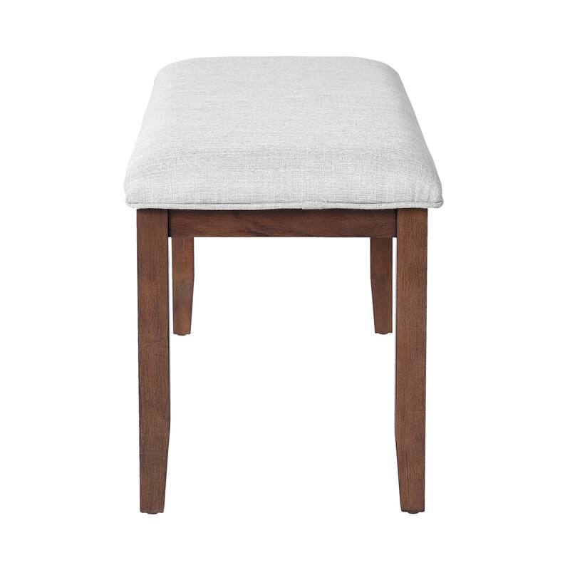 Roomfitters Upholstered Entryway Bench, 38 Inch Bedroom End of Bed Bench, Dining Bench with Padded Seat, Solid Wood Legs