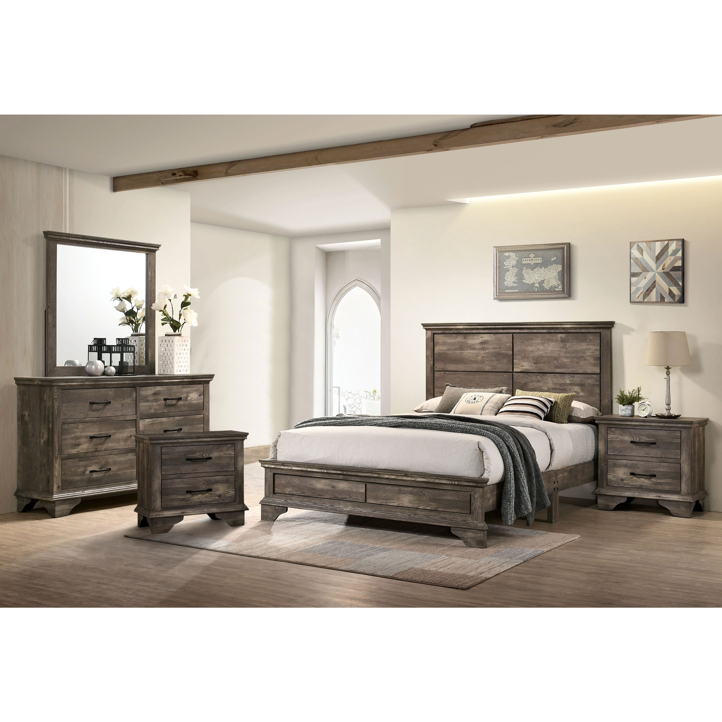 Copper Grove Rosendal Classic Louis Philippe Cherry Bedroom Set