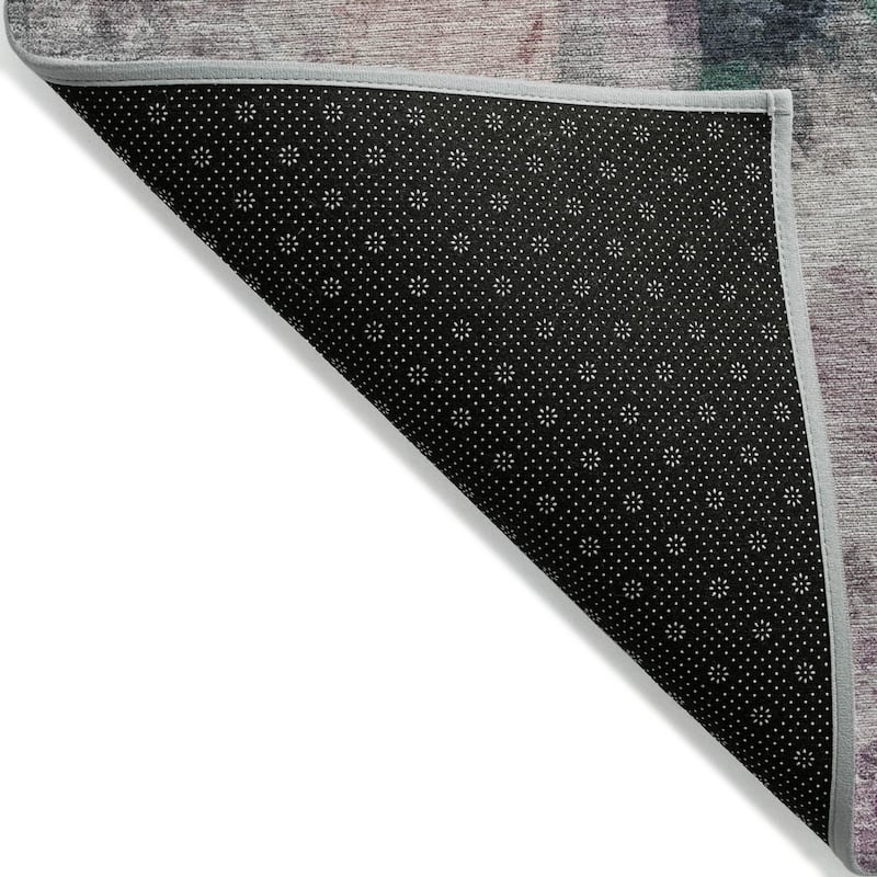 Machine Washable Indoor/Outdoor Modern Brushstrokes Chantille Rug