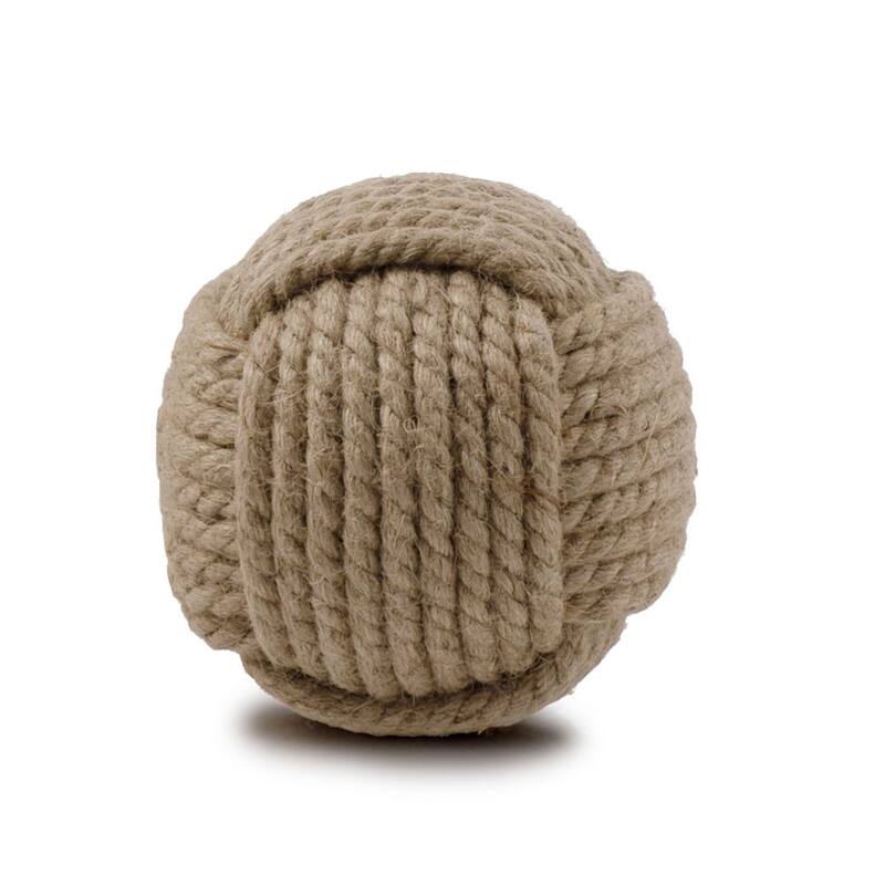 HomeRoots 6" Natural Jute Decorative Orb Tabletop Sculpture - 6' X '6' X '6