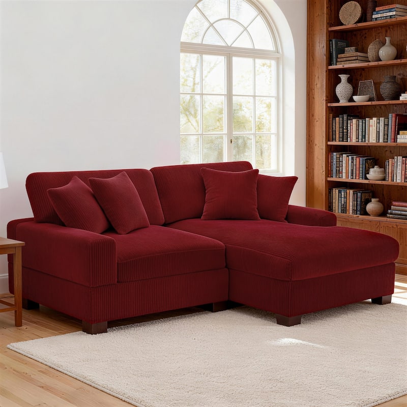 Oversized L-shaped Modular Sectional Sofa with Chaise Lounge