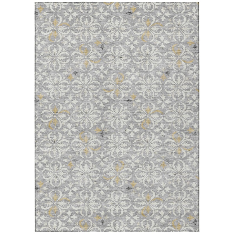 Machine Washable Indoor/ Outdoor Chantille Traditional Medallion Rug
