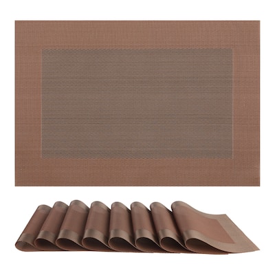 8Pcs Placemats, PVC Placemats for Kitchen Dining Table Decor Washable - 18*12in