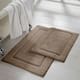Modern Threads Solid-loop Differently Sized Bathmats (Set of 2) - Mocha