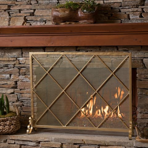 Howell Single Panel Iron Fireplace Screen by Christopher Knight Home