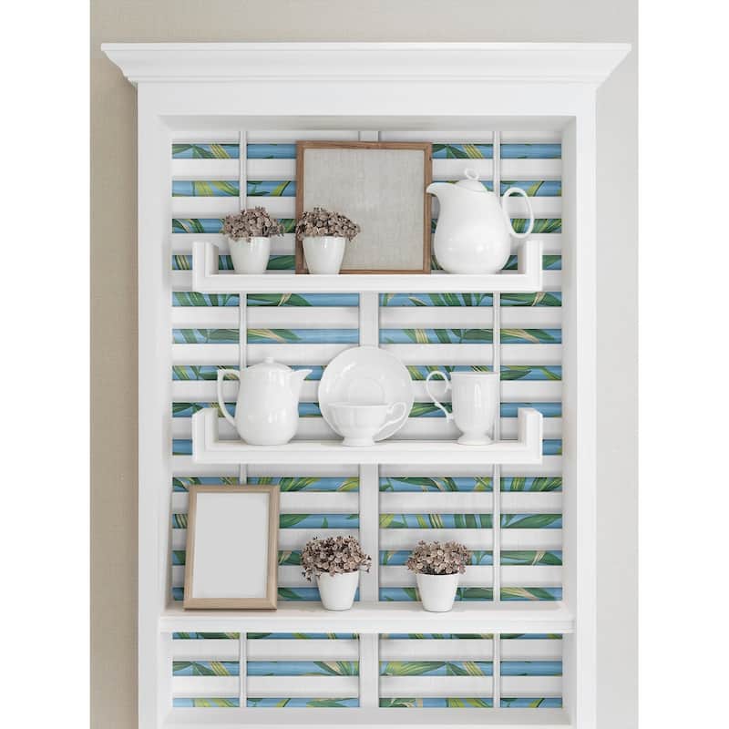 Harry & Grace Richwood Faux Shutters Peel and Stick Wallpaper - 20.5 in. W x 18 ft. L