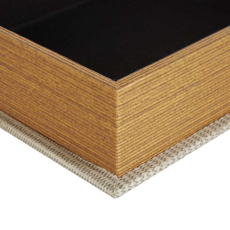 Faux Leather Book Shaped Decorative Box - Set of 3 Brown, Cream, Black, Copper - Roche River Decor