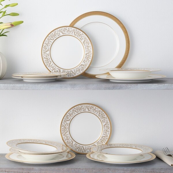 Noritake Summit Gold 12-Piece Set, Service for 4 - Bed Bath