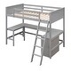 preview thumbnail 40 of 50, Wood Twin Loft Bed with Desk & Shelves - Compact & Functional Design