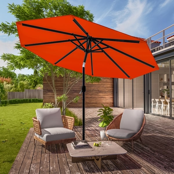 dying patio umbrella Polyester vs Solution Dyeing Fabric Umbrella: Which Fabric is Be – Fruiteam California Umbrella 11' Tahoe Color:Black & Navy EBike