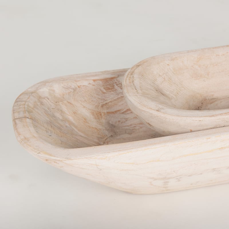 Athena Light Brown Reclaimed Wood Trays (Set of 2)