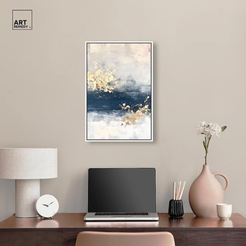 Ocean's Gold Hues I Canvas by Art Remedy