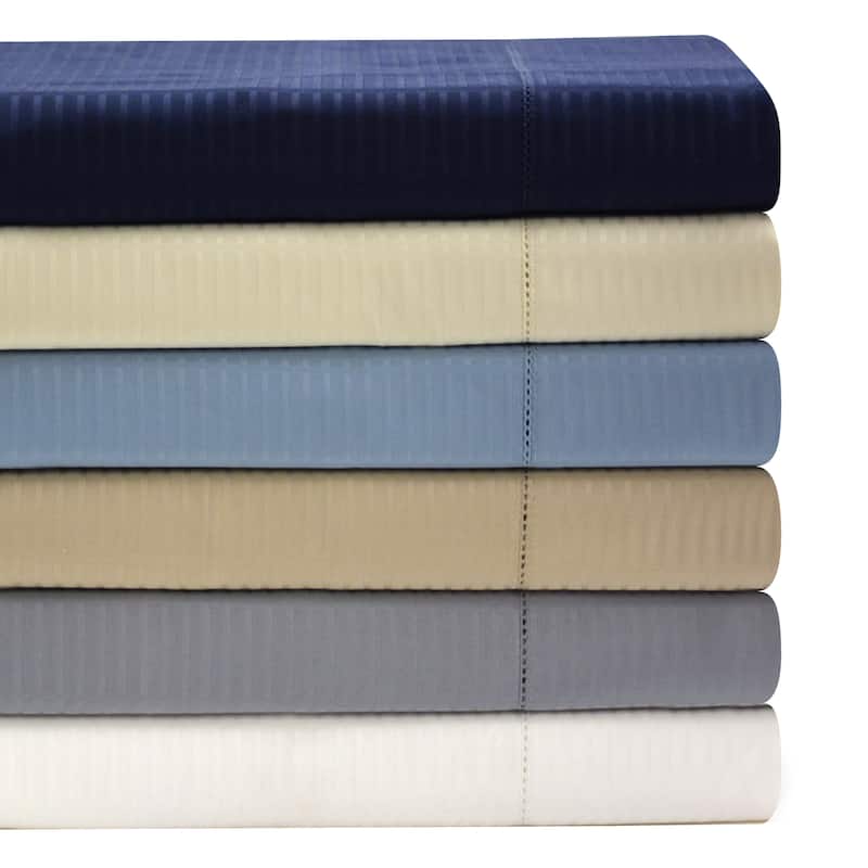 Pointehaven 450 TC Dobby Long Staple Cotton Oversized Bed Sheet Set - King - White