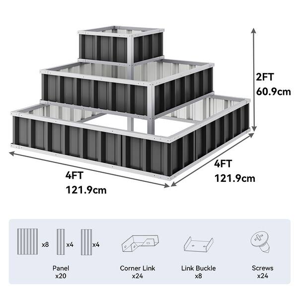 Stackable Dimension 3 Tiers Stackable Raised Garden Bed - Bed Bath & Beyond - 40152019