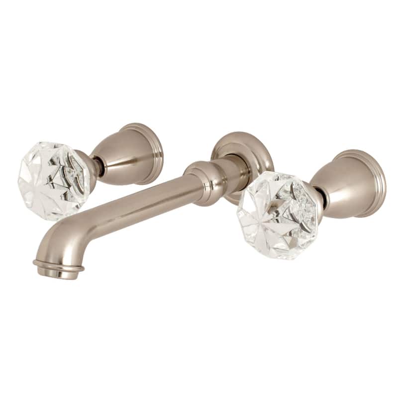 Kingston Brass Krystal Onyx Wall Mounted Roman Tub Filler with Knob - Brushed Nickel