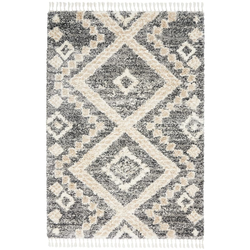 Nourison Scandinavian Shag Contemporary Tribal Area Rug