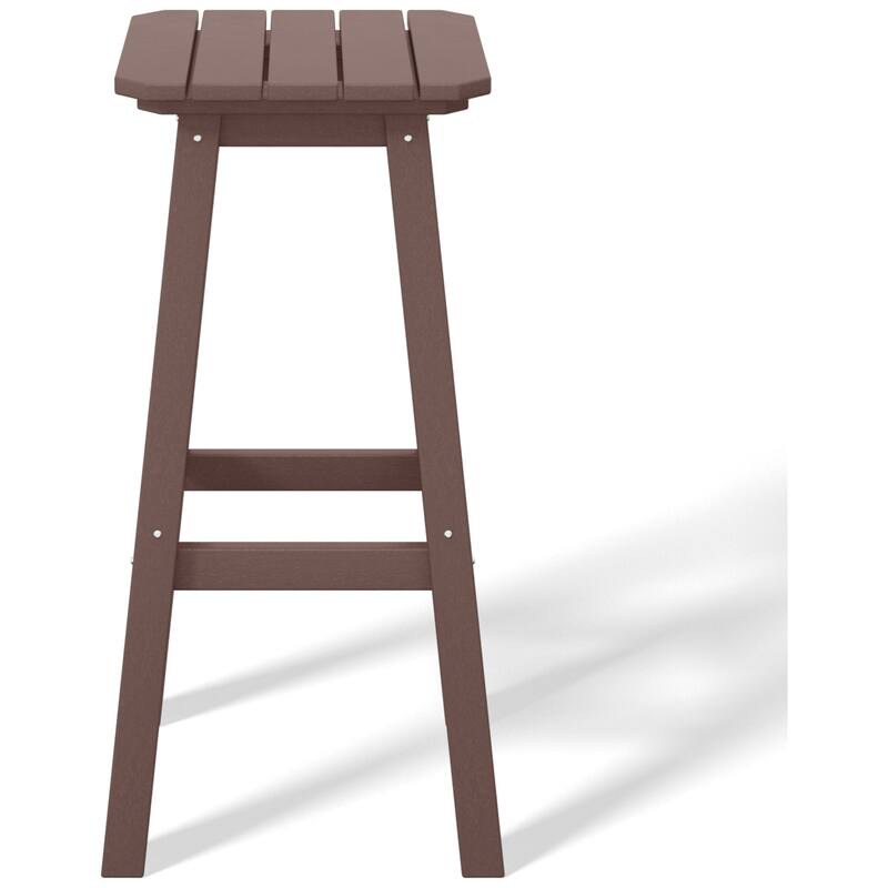 Laguna Hdpe All Weather Outdoor Patio 29" Square Bar Stool (Set Of 3)
