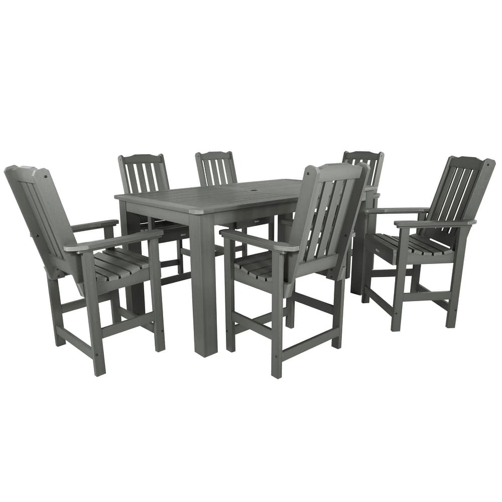 Lehigh 7-Piece Outdoor Dining Set - 42" x 72" Table, Counter-height