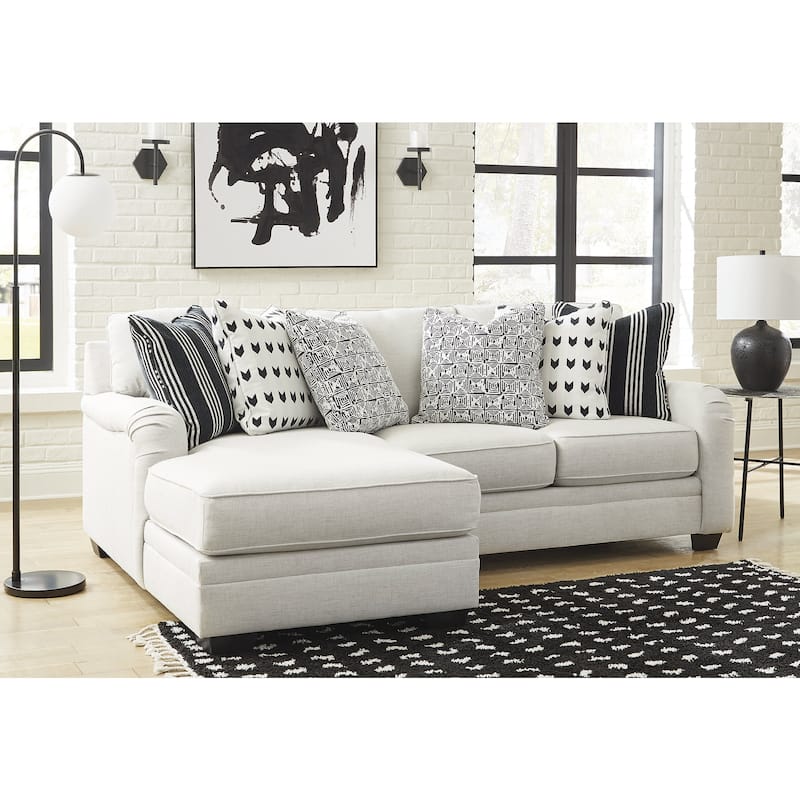Signature Design by Ashley Huntsworth Dove Gray 2-Piece Sectional with Chaise - 95"W x 66"D x 38"H - Left Facing