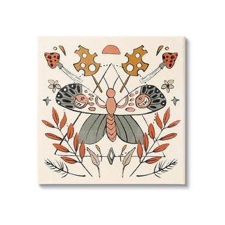 Stupell Boho Moth & Plant Sprigs Canvas Wall Art Design by Melissa Wang ...
